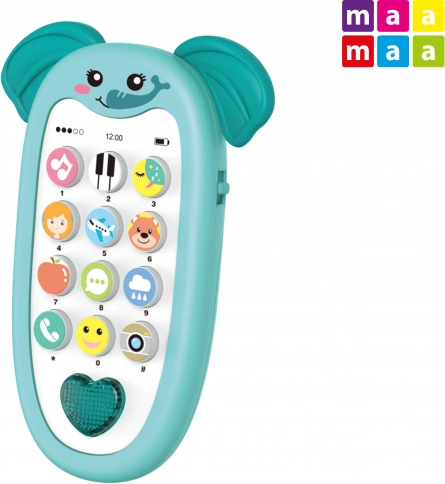 Maamaa dětský telefon se slonem s efekty 13,5 cm