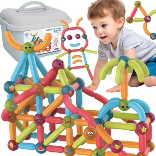 Woopie magnetická vzdělávací stavebnice 128 dílků