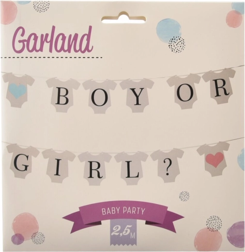 Papírová girlanda Boy/Girl 2,5 m