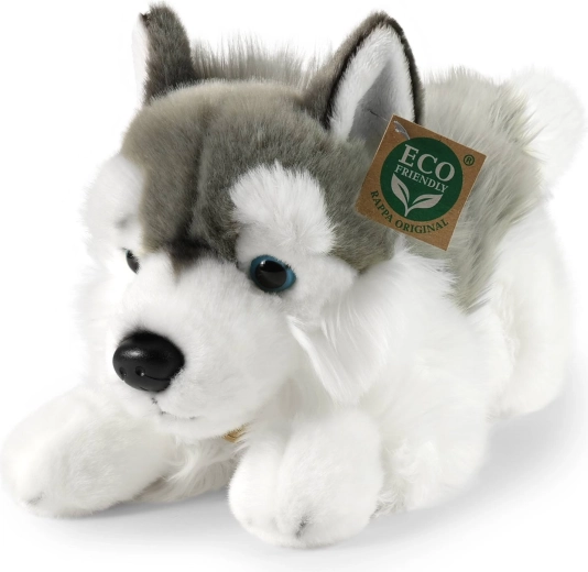 Rappa plyšový pes Husky ležící 30 cm