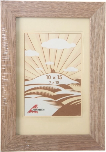 Dřevěný fotorámeček béžový 10 × 15 cm