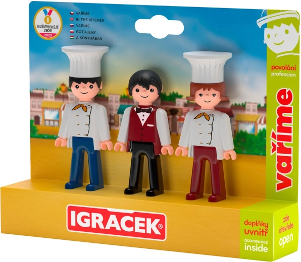 Efko Igráček trio vaříme – sada 3 kloubových figurek s doplňky
