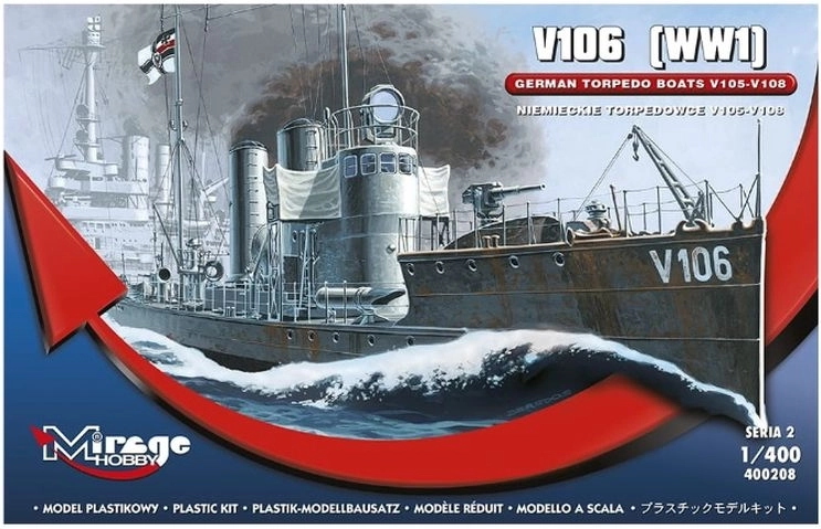 Mirage model kit torpédový člun SMS V106 1:400