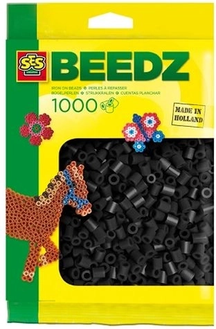 SES Creative zažehlovací korálky černé 1000 ks