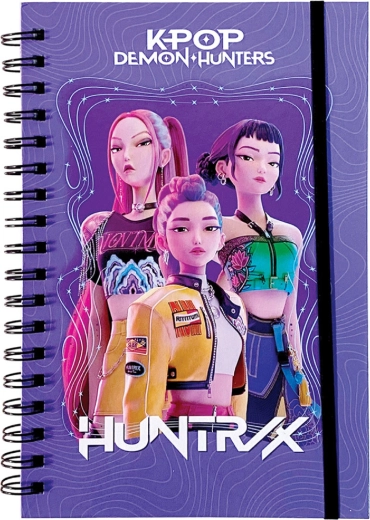 Spirálový zápisník K-Pop Demon Hunters HUNTR/X fialový