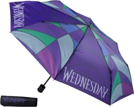 Skládací deštník s motivem Wednesday