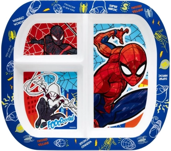 Dělený plastový talíř Spiderman