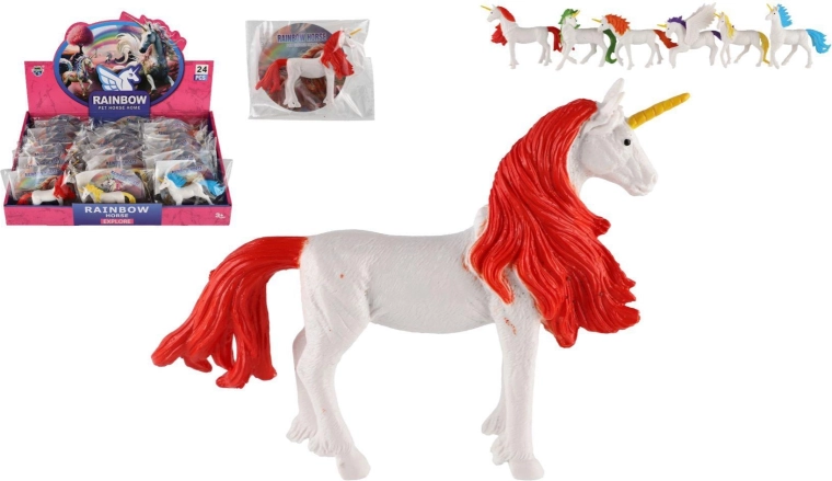 Figurka jednorožce 13 cm – mix 6 barev (v sáčku, 24 ks v boxu)