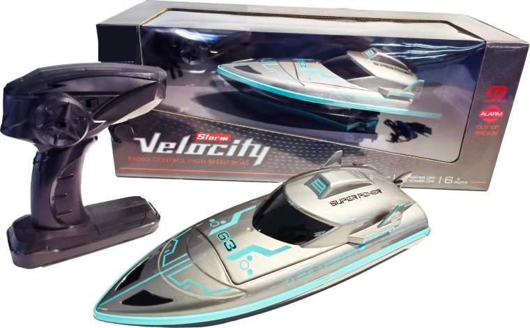 RC závodní člun High Speed 1:16 stříbrno-modrý