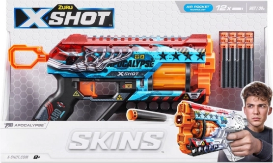 Pěnový blaster X-Shot Skins Griefer Apocalypse, 12 šipek