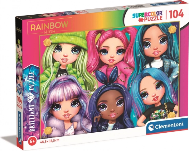 Clementoni puzzle Rainbow High: Duhové kamarádky 104 dílků