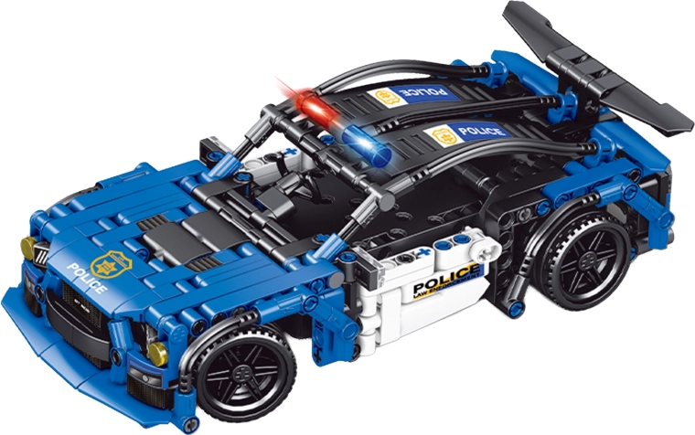 Stavebnice policejního RC auta na dálkové ovládání 24,5 cm