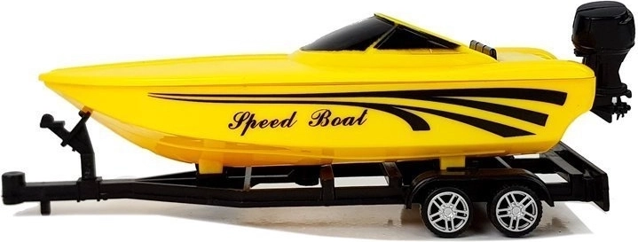 Odnímatelný přívěs se žlutým člunem