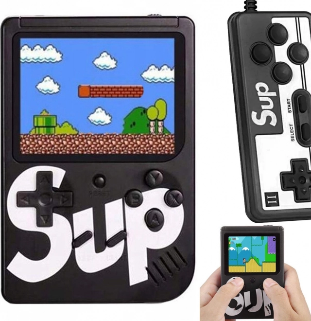Retro kapesní herní konzole s 400 hrami 3.0, TV výstup a gamepad