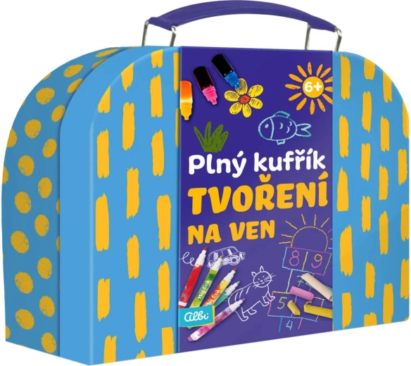 Albi plný kufřík tvoření na ven dětská kreativní sada v kufříku