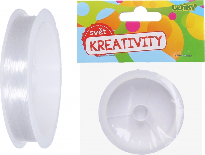 Transparentní silonové lanko na korálky 0,3 mm, 55 m