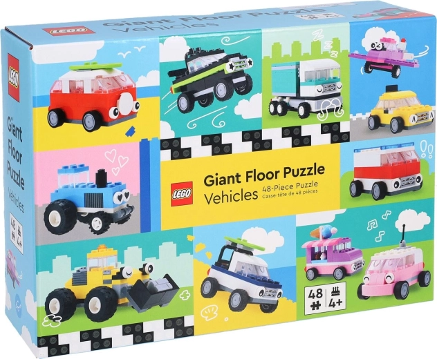 Chronicle Books obrovské podlahové puzzle LEGO: Dopravní prostředky, 48 dílků