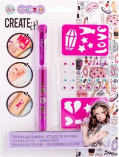 Tetovací sada CREATE IT! s voňavým gelovým perem a šablonami