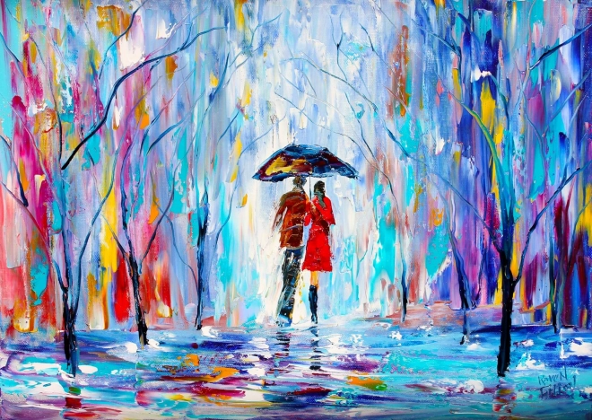 Puzzle Enjoy Láska v dešti 1000 dílků