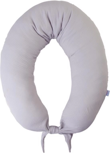 Babymatex Mušelínový kojicí polštář Moon světle šedý 260 cm