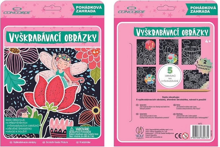 Vyškrabávací obrázky Concorde – pohádková zahrada