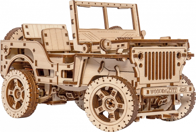 Dřevěný model Džípu 4x4 - 570 dílků
