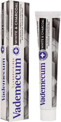Vademecum ProLine White & Charcoal bělicí zubní pasta 75 ml