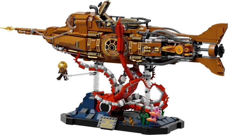 Diorama s chobotnicí a stojanem