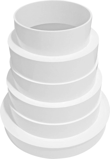 Plastová redukce ventilace RP 80–150 mm s přídavným rozměrem 110