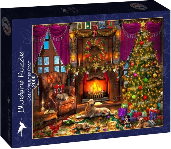 Bluebird puzzle Útulný vánoční pokoj 2000 dílků