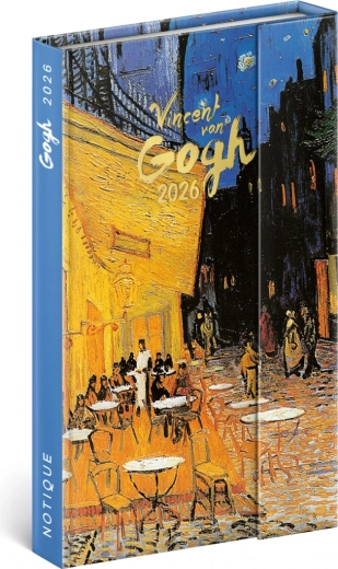 Notique týdenní diář Vincent van Gogh 2026 s magnetickým uzavíráním, 13 x 21 cm