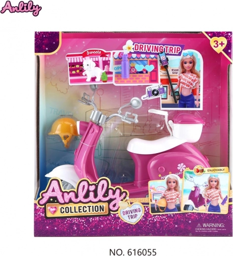 Skútr s doplňky pro panenky