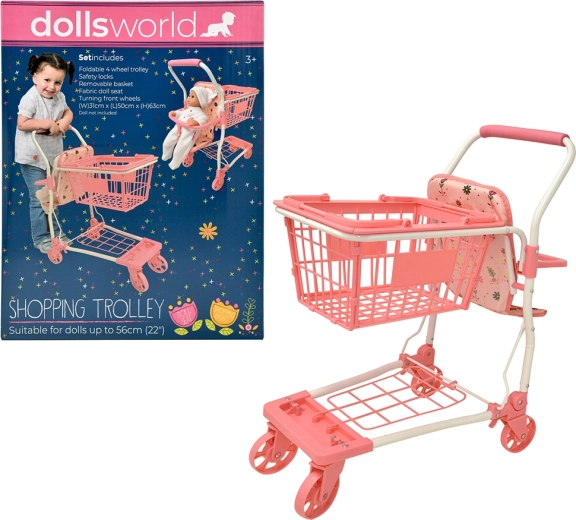 Dolls World nákupní vozík se sedačkou pro panenku