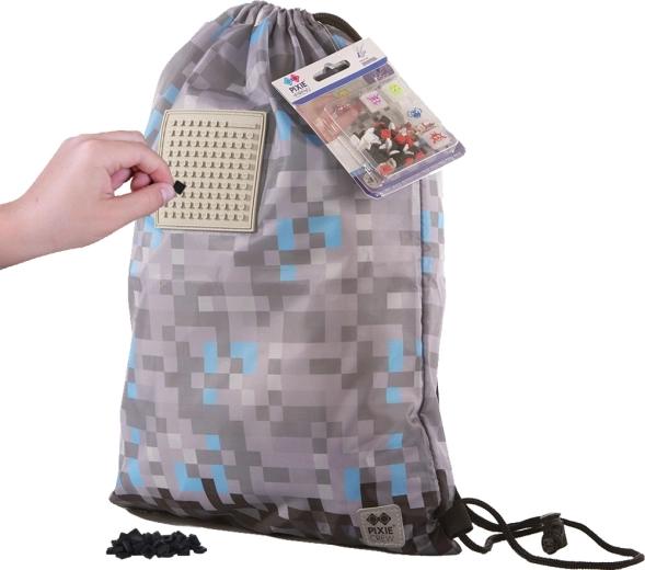 Pixie Crew vak na záda Minecraft šedo-modrý