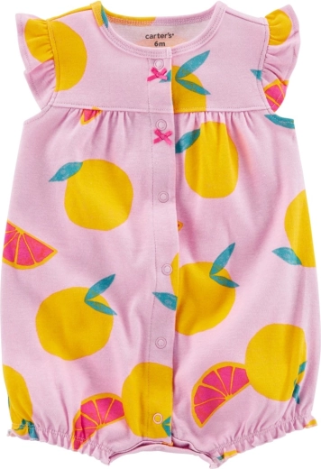 Carter's letní overal s krátkým rukávem Purple Lemon, dívčí, vel. 56