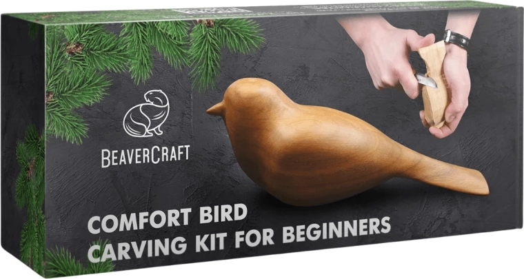 BeaverCraft comfort bird sada na vyřezávání dřeva pro začátečníky