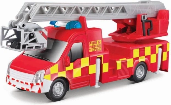 Hasičské auto s žebříkem Bburago 1:43