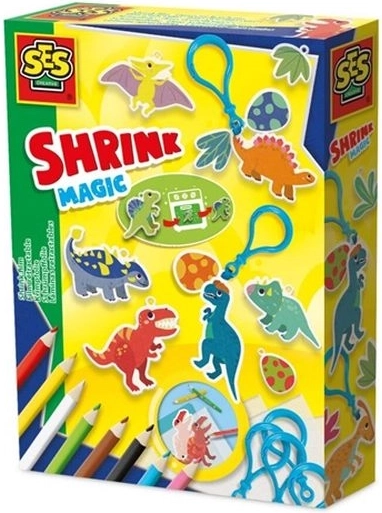 SES Creative smršťovací fólie – přívěsky dinosauři