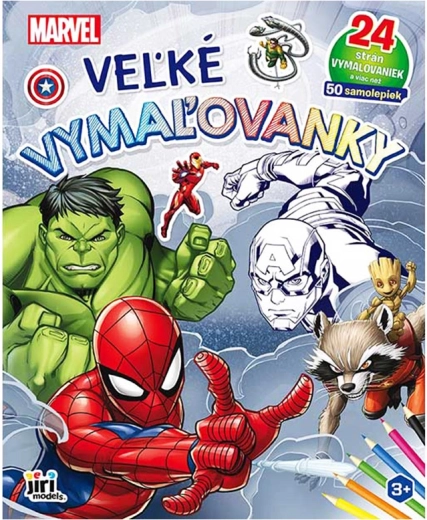 Velké omalovánky Marvel se samolepkami