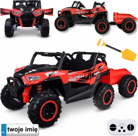 Dětské elektrické buggy 4x4 pro dva s přívěsem – Standard