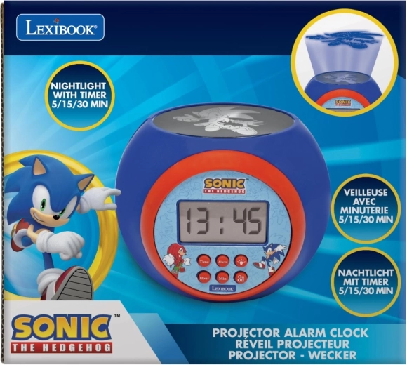 Lexibook dětský budík Sonic se stropním projektorem