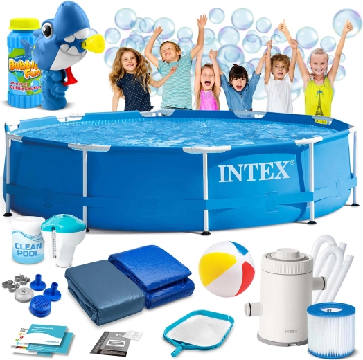 Zahradní rámový bazén 305 × 76 cm s filtrací a příslušenstvím INTEX