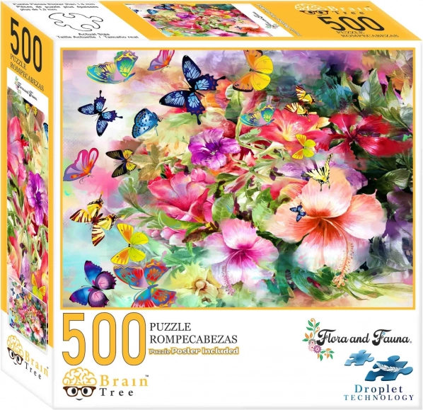 Stolní puzzle Květiny a motýli od Brain Tree