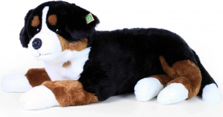 Velký plyšový bernský salašnický pes ležící 89 cm eco‑friendly
