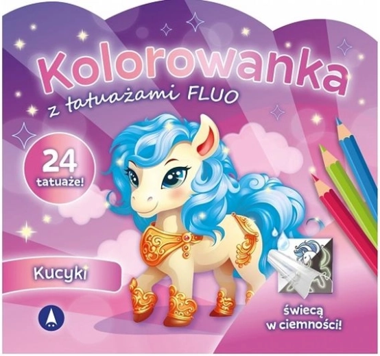 Kolorovanka s fluo tetováním Kucíci