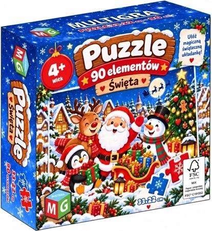 Dětské puzzle Multigra Vánoce 90 dílků