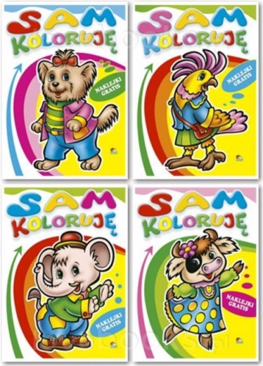 Knížka Sam si vybarvuji – omalovánky pro nejmenší s nálepkami