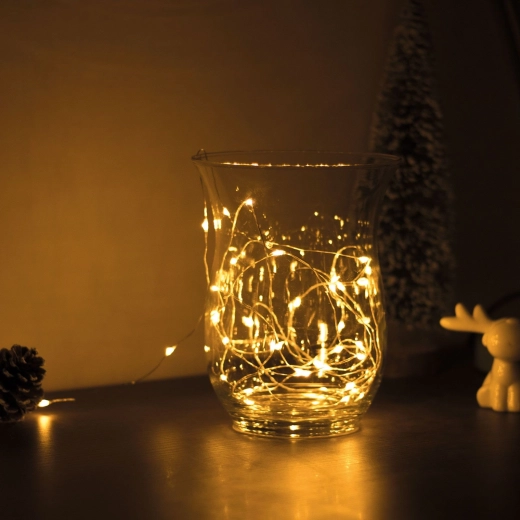 Vánoční LED světelný řetěz 5 m, 50 LED, teplá bílá
