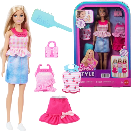 Mattel Barbie style módní panenka se sadou oblečků a doplňků