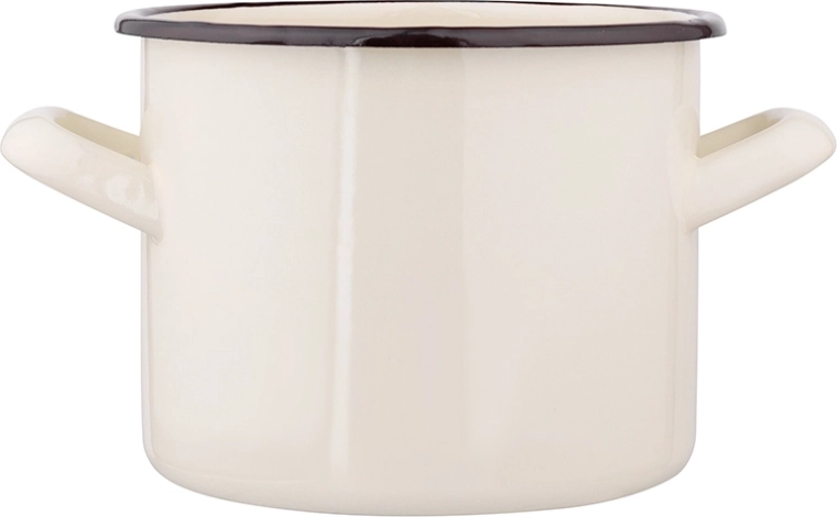 Smaltovaný hrnec Silesia 1,5 l krémový 14 cm